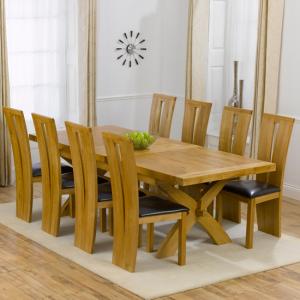 Wooden Extending Dining Table Sets Uk Furniture In Fashion Avignon Solid Oak Extending Dining Table And 8 Arizona Chairs