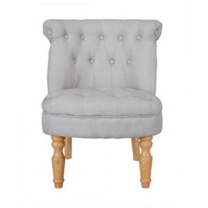 Culgaith Boudoir Style Chair In Blue Fabric With Linen Effect