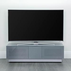 Castle LCD TV Stand Medium In Grey With Glass Door