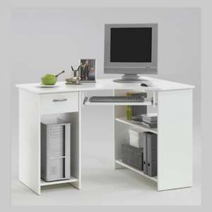 Felix Home Office Wooden Corner Computer Desk In White