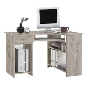 Felix Home Office Wooden Corner Computer Desk In Sand Oak