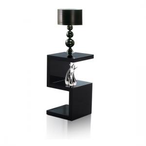 High Gloss Side Tables Uk Furniture In Fashion Miami Side Table In Black High Gloss With S Shape Design