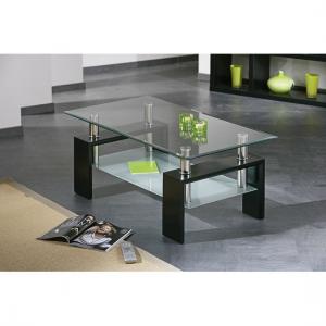 Gl Coffee Tables Uk Mirrored Top Furniture In Fashion Dana Clear Gl Rectangular Coffee Table With Black Wooden Base