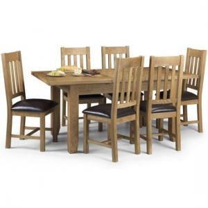 Runisha Extending Oak Wooden Dining Table And 4 Chairs