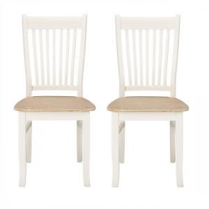 Jedburgh Dining Chair In Distressed Effect Seat in A Pair