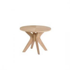 Marstow White Oak Finish Round Shape Side Table