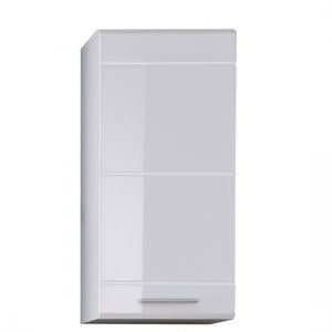 Mezzo Wall Mount Storage Cabinet In White With High Gloss Fronts