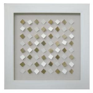 Mosaic Square White Frame Wall Art