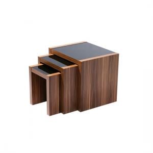 Sirius Wooden Nest of 3 Tables In Walnut