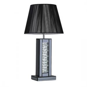 Hadley Table Lamp In Black With Mirrored Base