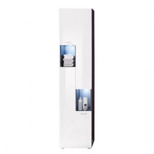 Tetis Bathroom Cabinet Left In Graphite And White Gloss Fronts
