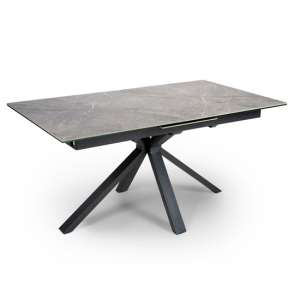 Trevop Ceramic Dining Table In Grey