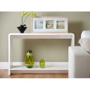 Toscana Console Table In White High Gloss