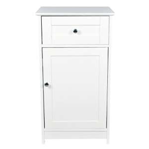 Aacle Bathroom Storage Cabinet With 1 Door 1 Drawer In White
