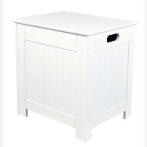 Aacle Wooden Bathroom Laundry Box In White