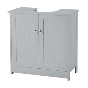 Aacle Wooden Vanity Unit With 2 Doors In Grey