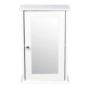 Aacle Wooden Wall Hung Mirrored Cabinet In White