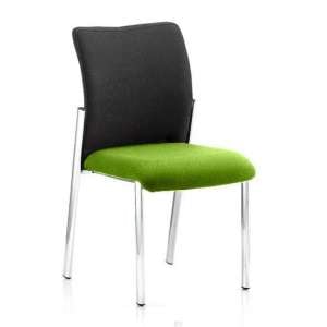 Academy Black Back Visitor Chair In Myrrh Green No Arms