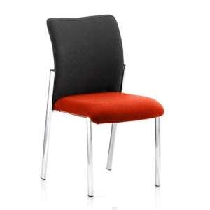 Academy Black Back Visitor Chair In Tabasco Red No Arms