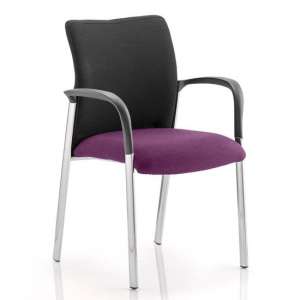 Academy Black Back Visitor Chair In Tansy Purple With Arms