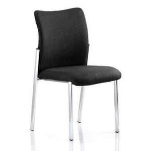 Academy Fabric Back Visitor Chair In Black No Arms