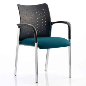 Academy Office Visitor Chair In Maringa Teal With Arms