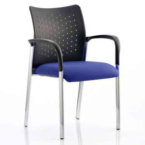 Academy Office Visitor Chair In Stevia Blue With Arms