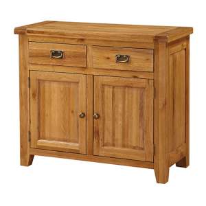 Adriel Small Sideboard In Light Oak With 2 Doors And 2 Drawers