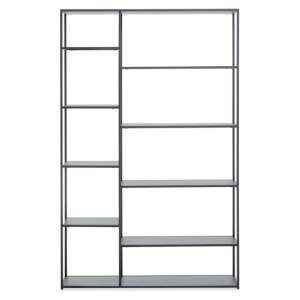 Acre Metal Shelving Unit With Multi Open Shelves In Grey