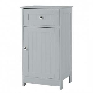 Aacle Bathroom Storage Cabinet In Grey With 1 Door And Drawer