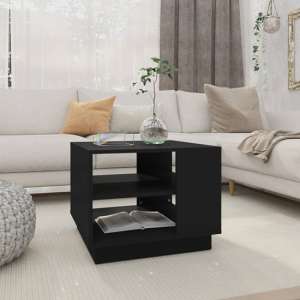 Adolfo Wooden Coffee Table With Undershelf In Black
