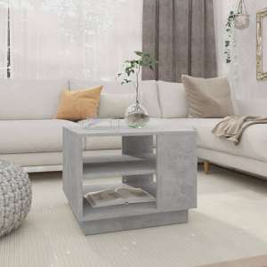 Adolfo Wooden Coffee Table With Undershelf In Concrete Effect