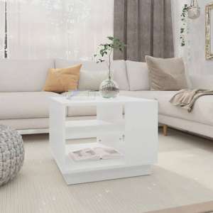 Adolfo Wooden Coffee Table With Undershelf In White