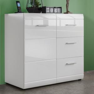 Adrian Sideboard In White With High Gloss Fronts And 1 Door