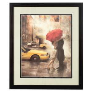 Agatiyo Framed Couple Under Umbrella Wall Art