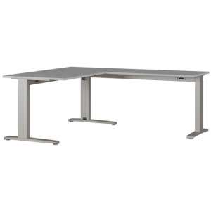 Agenda Angled Laptop Desk In Light Grey And Silver