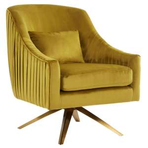 Agnetas Velvet Bedroom Chair In Pistachio With Gold Legs