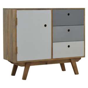 Agoura Wooden Sideboard In Oak Ish And Grey