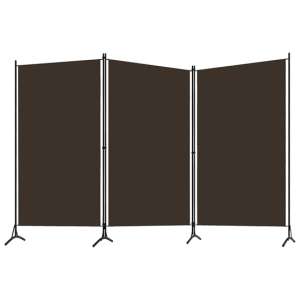 Agrippa Fabric 3 Panels 260cm x 180cm Room Divider In Brown