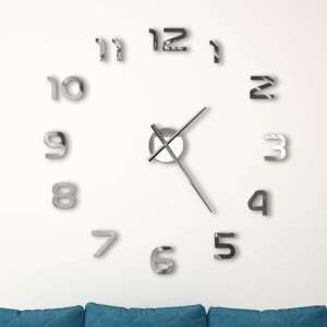 Akikta EVA Modern Design 3D Wall Clock In High Gloss Silver