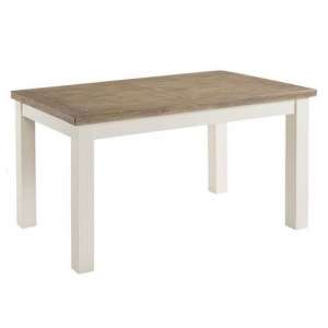 Alaya Wooden Large Dining Table In Stone White