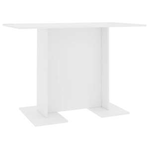 Alayka Rectangular Wooden Dining Table In White