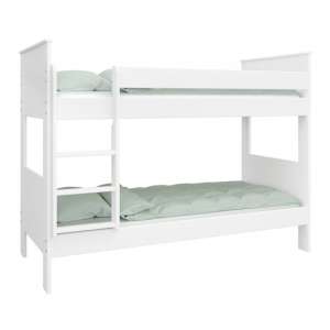 Alba Wooden Children Bunk Bed In White