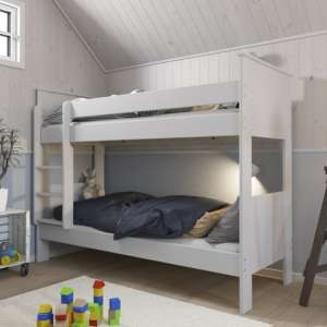 Albia Wooden Bunk Bed In White