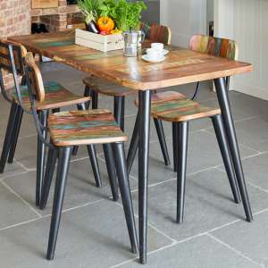 Albion Large Rectangular Dining Table In Reclaimed Wood
