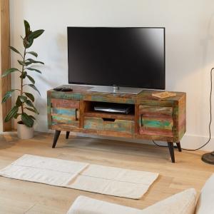 Albion Wooden TV Stand Rectangular In Reclaimed Wooden
