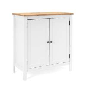 Alder Wooden Compact Sideboard In Artisan Oak And White