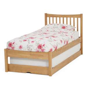 Alice Hevea Wooden Single Bed With Guest Bed In Honey Oak