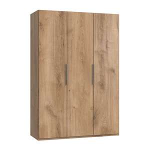 Alkes Wooden Wardrobe In Planked Oak With 3 Doors