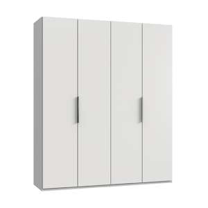 Alkesia Wooden Wardrobe In White With 4 Doors